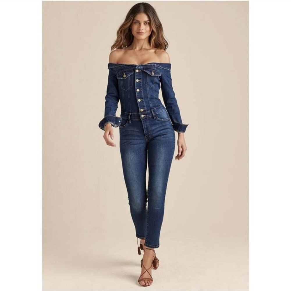 Off Shoulder Long Sleeved Jumpsuit Size 22